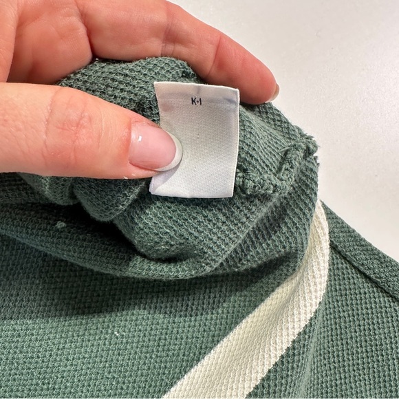 Polo Ralph Lauren mens essential cotton polo classic stripe knit shirt L green - Picture 4 of 8